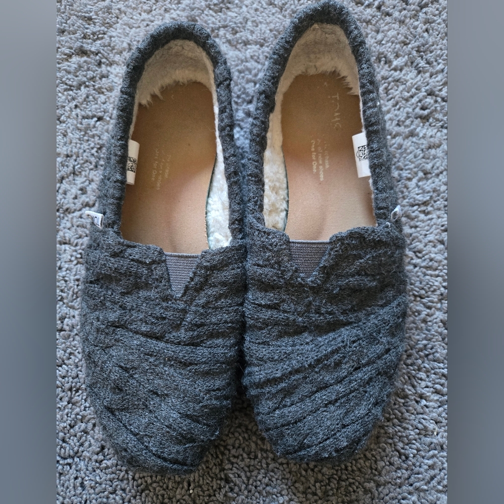 TOMS Women's Gray Slip-On Shoes
